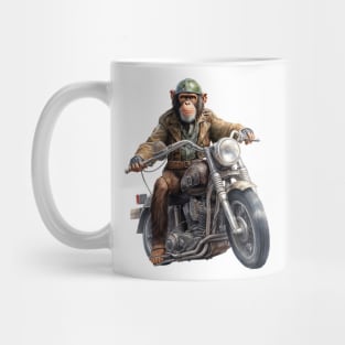 Monkey Biker Retro Motorcycle Mug